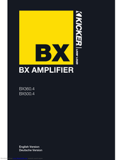 Kicker BX360.4 Owner's Manual