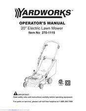 Yardworks 270-1115 Operator's Manual