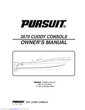 Pursuit 2670 CUDDY CONSOLE Owner's Manual