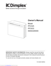 Dimplex 690932XXXX Owner's Manual