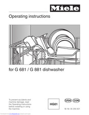 Miele G 881 Operating Instructions Manual