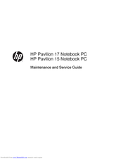 HP Pavilion 15 Maintenance And Service Manual