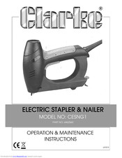 Clarke CESNG1 Operation & Maintenance Instructions Manual