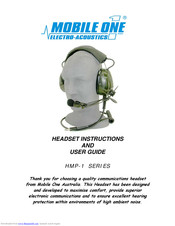 Mobile One HMP-1 Series Instructions And User Manual
