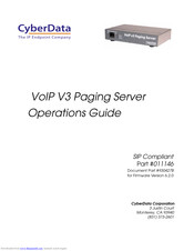 CyberData V3 Keypad Operation Manual