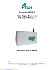 Scope Connexions CX9DC Installation & User Manual