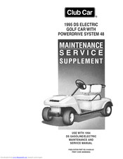 Club Car 1995 Golf Car Maintenance Service Supplement