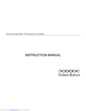 Video Balun HXVB305T Instruction Manual