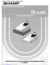 Sharp ER-A490 Instruction Manual