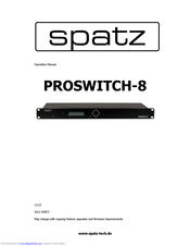 Spatz PROSWITCH-8 Operation Manual