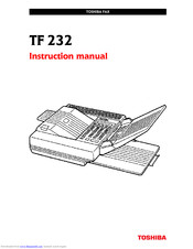 Toshiba TF 232 Instruction Manual