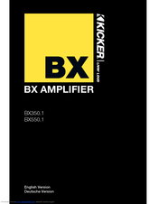 Kicker BX550.1 Owner's Manual