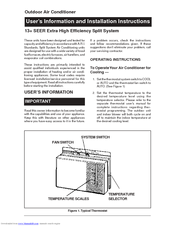 Nordyne 13+ SEER Extra High Efficiency Split System User And Installation Manual