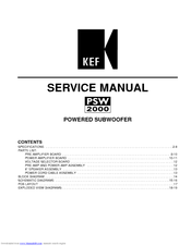 Kef PSW 2000 Service Manual