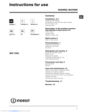Indesit IWC 7085 Instructions For Use Manual