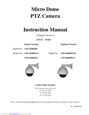 Costar Video Systems CDC2040MIL Instruction Manual