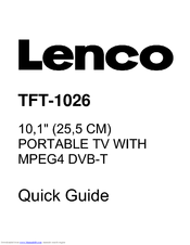 LENCO TFT-1026 Quick Manual