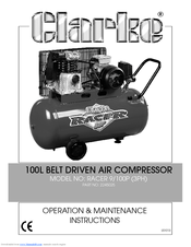 Clarke RACER 9/100P Operation & Maintenance Instructions Manual