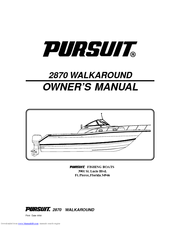 Pursuit 2870 WALKAROUND Owner's Manual