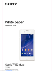 Sony Xperia E3 dual D2212 White Paper