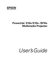 Epson PowerLite W10+ User Manual