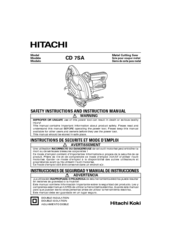 Hitachi CD 7SA Safety Instructions And Instruction Manual