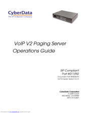 CyberData VoIP V2 Operation Manual
