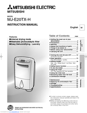 Mitsubishi Electric MJ-E20TX-H Instruction Manual