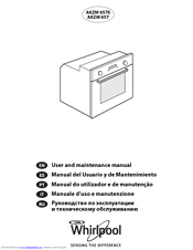 Whirlpool AKZM 657 User And Maintenance Manual