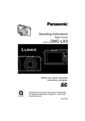 Panasonic VQT1T63 Operating Instructions Manual