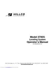 Hillco 3700S Operator's Manual