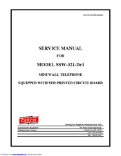 Ceeco SSW-321-Dr1 Service Manual