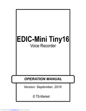 Ts-Market EDIC-Mini Tiny16 Operation Manual