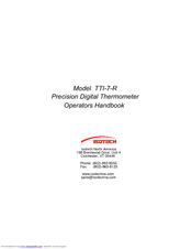 Isotech TTI-7-R Operator's Handbook Manual