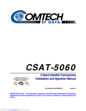 Comtech EF Data CSAT-5060 Installation And Operation Manual