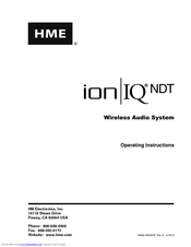 HM Electronics ION IQ NDT Operating Instructions Manual