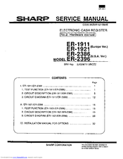 Sharp ER-1921 Service Manual