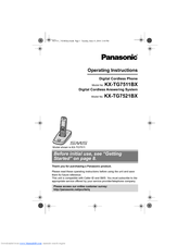 Panasonic KX-TG7521BX Operating Instructions Manual