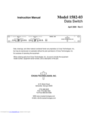 Cross Technologies 1582-03 Instruction Manual