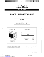 Hitachi RAC-30CP7 Instruction Manual