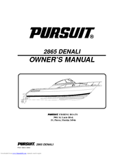Pursuit 2865 DENALI Owner's Manual