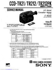 Sony Handycam CCD-TR212 Service Manual
