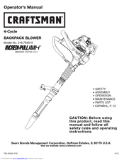 Craftsman INCREDI.PUL 316.794010 Operator's Manual