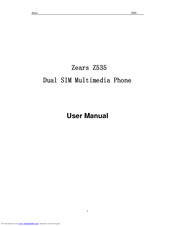 Zears Z535 User Manual