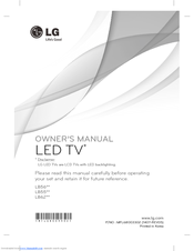 LG 39LB561Z-TC Owner's Manual