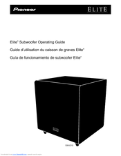 Pioneer Elite SW-E10 Operating Manual
