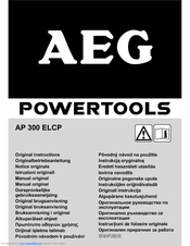 AEG Powertools AP 300 ELCP Original Instructions Manual