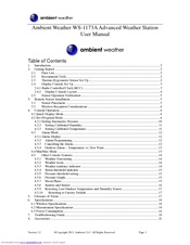 Ambient Weather WS-1173A User Manual