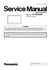 Panasonic Viera TC-P50X20P Service Manual