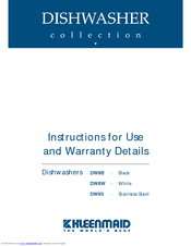 Kleenmaid DW8S Instructions For Use Manual